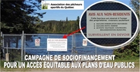Fond de l'Association des Pêcheurs Sportifs du Québec destiné à des actions judiciaires et politiques pour un accès équitable aux plans d'eau publics. Fond de l'Association des Pêcheurs Sportifs du Québec destiné à des actions judiciaires et politiques pour un accès équitable aux plans d'eau publics.
