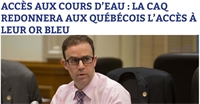Accès aux plans d’eau publics, promesse non tenue de la CAQ. Les pêcheurs sportifs se sentent trahis. Accès aux plans d’eau publics, promesse non tenue de la CAQ. Les pêcheurs sportifs se sentent trahis.